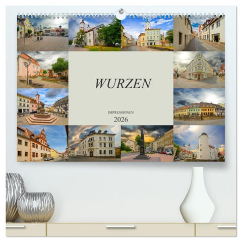 Wurzen Impressionen (hochwertiger Premium Wandkalender 2026 DIN A2 quer), Kunstdruck in Hochglanz