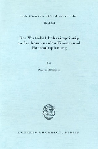 Das Wirtschaftlichkeitsprinzip in der kommunalen Finanz- und Haushaltsplanung.