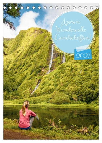 Azoren: Wundervolle Landschaften (Tischkalender 2027 DIN A5 hoch), CALVENDO Monatskalender