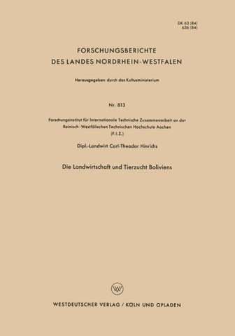 Die Landwirtschaft und Tierzucht Boliviens