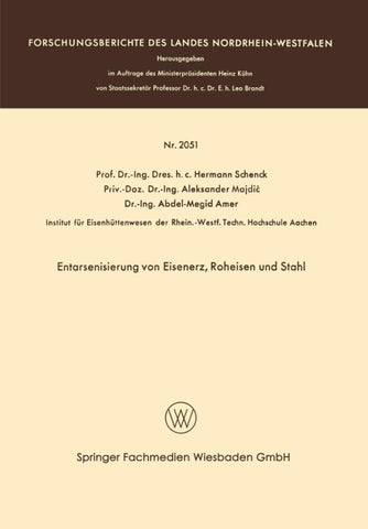 Entarsenisierung von Eisenerz, Roheisen und Stahl