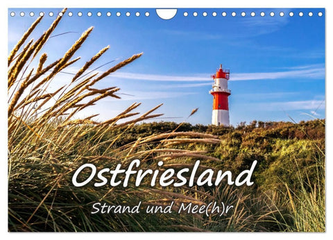 OSTFRIESLAND Strand und Mee(h)r (Wandkalender 2026 DIN A4 quer), CALVENDO Monatskalender