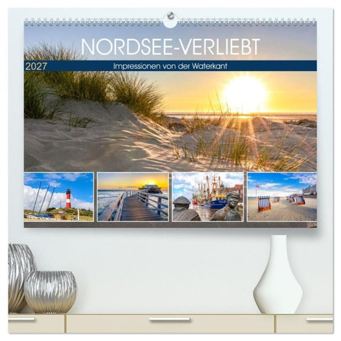 NORDSEE-VERLIEBT (hochwertiger Premium Wandkalender 2027 DIN A2 quer), Kunstdruck in Hochglanz