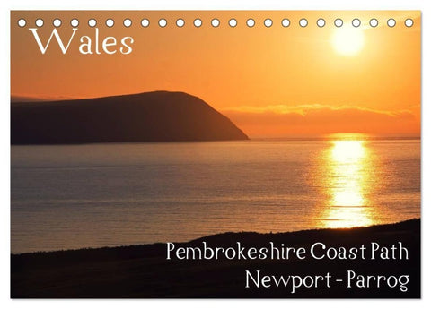 Wales - Pembrokeshire Coast Path (Tischkalender 2027 DIN A5 quer), CALVENDO Monatskalender
