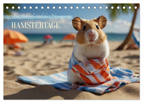 Hamstertage (Tischkalender 2026 DIN A5 quer), CALVENDO Monatskalender