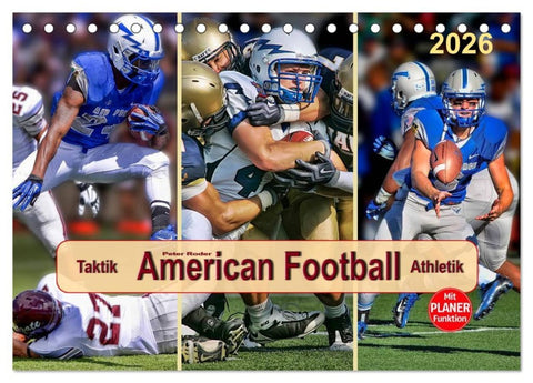 American Football - Taktik und Athletik (Tischkalender 2026 DIN A5 quer), CALVENDO Monatskalender