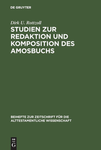 Studien zur Redaktion und Komposition des Amosbuchs
