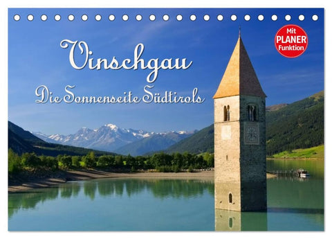 Vinschgau - Die Sonnenseite Südtirols (Tischkalender 2026 DIN A5 quer), CALVENDO Monatskalender