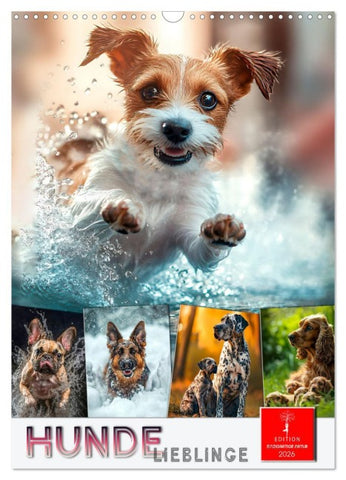 Hunde Lieblinge (Wandkalender 2026 DIN A3 hoch), CALVENDO Monatskalender