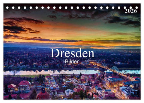 Dresden Bilder 2026 (Tischkalender 2026 DIN A5 quer), CALVENDO Monatskalender