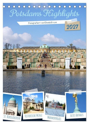Potsdams Highlights (Tischkalender 2027 DIN A5 hoch), CALVENDO Monatskalender