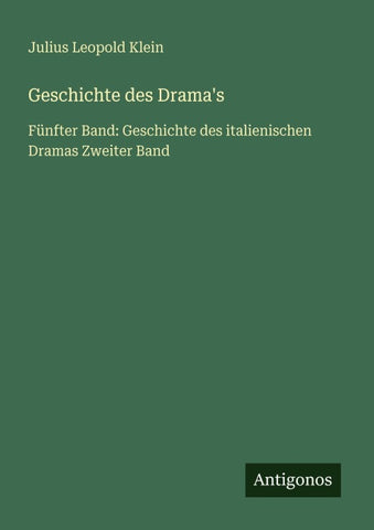 Geschichte des Drama's