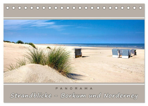 Strandblicke Borkum und Norderney (Tischkalender 2027 DIN A5 quer), CALVENDO Monatskalender