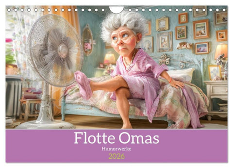 Flotte Omas - Humorwerke (Wandkalender 2026 DIN A4 quer), CALVENDO Monatskalender