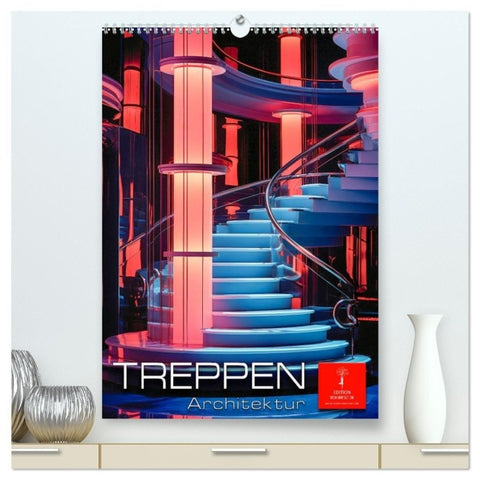 Treppen Architektur (hochwertiger Premium Wandkalender 2027 DIN A2 hoch), Kunstdruck in Hochglanz