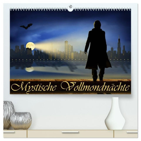 Mystische Vollmondnächte (hochwertiger Premium Wandkalender 2027 DIN A2 quer), Kunstdruck in Hochglanz