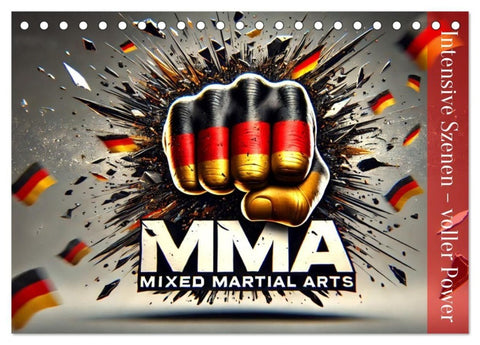 MMA Germany - Mixed Martial Arts Power (Tischkalender 2027 DIN A5 quer), CALVENDO Monatskalender