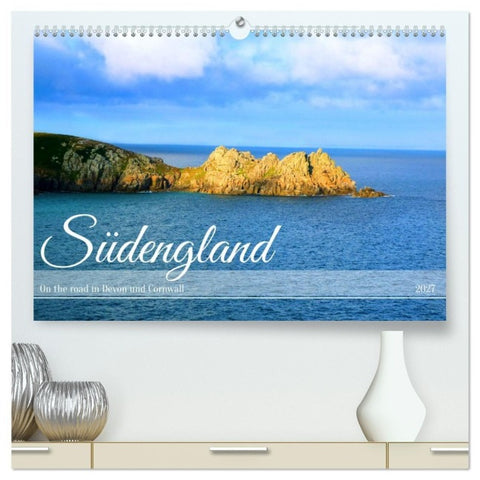 Südengland - On the road in Devon und Cornwall (hochwertiger Premium Wandkalender 2027 DIN A2 quer), Kunstdruck in Hochglanz