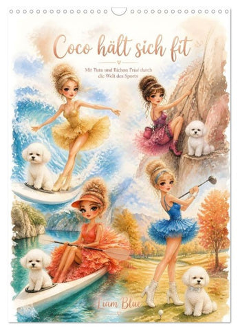 Coco hält sich fit (Wandkalender 2027 DIN A3 hoch), CALVENDO Monatskalender