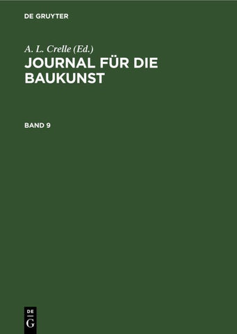 Journal für die Baukunst. Band 9