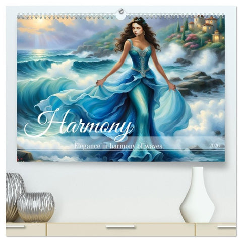 Harmony - Elegance in harmony of waves (High Quality Premium Wall Calendar 2026 DIN A2 landscape),CALVENDO 12 Month Wall Calendar