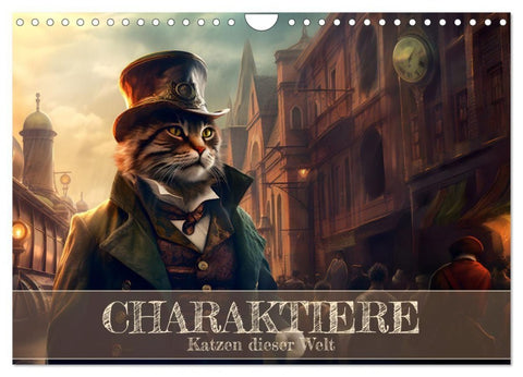 Charaktiere Katzen dieser Welt (Wandkalender 2027 DIN A4 quer), CALVENDO Monatskalender