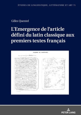 L'Emergence de l'article défini du latin classique aux premiers textes français