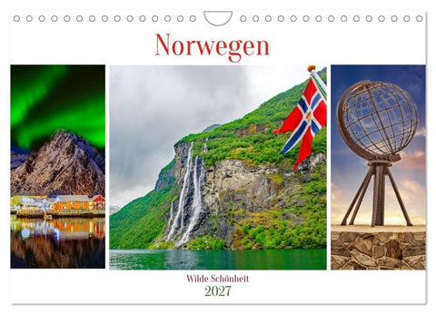 Norwegen - Wilde Schönheit (Wandkalender 2027 DIN A4 quer), CALVENDO Monatskalender