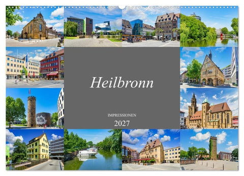 Heilbronn Impressionen (Wandkalender 2027 DIN A2 quer), CALVENDO Monatskalender