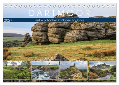 Dartmoor, herbe Schönheit im Süden Englands (Tischkalender 2027 DIN A5 quer), CALVENDO Monatskalender