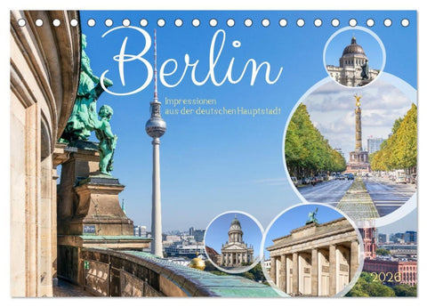 Berlin - Impressionen aus der deutschen Hauptstadt (Tischkalender 2026 DIN A5 quer), CALVENDO Monatskalender