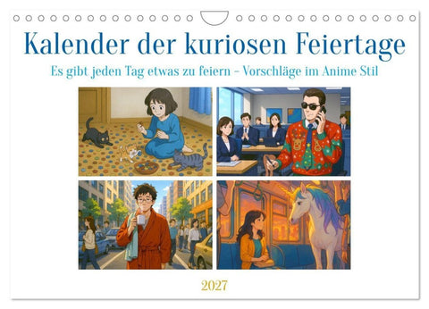 Kalender der kuriosen Feiertage (Wandkalender 2027 DIN A4 quer), CALVENDO Monatskalender