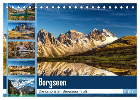 Tiroler Bergseen (Tischkalender 2027 DIN A5 quer), CALVENDO Monatskalender