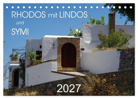 Rhodos mit Lindos und Symi (Tischkalender 2027 DIN A5 quer), CALVENDO Monatskalender
