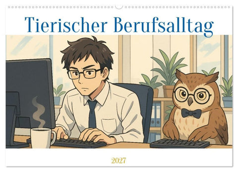 Tierischer Berufsalltag (Wandkalender 2027 DIN A2 quer), CALVENDO Monatskalender