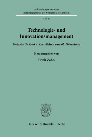 Technologie- und Innovationsmanagement.