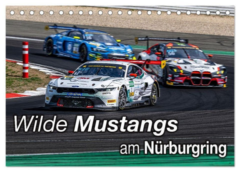 Wilde Mustangs am Nürburgring (Tischkalender 2027 DIN A5 quer), CALVENDO Monatskalender