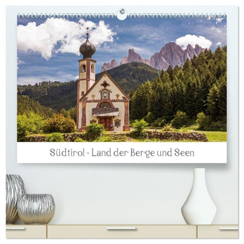 Südtirol - Land der Berge und Seen (hochwertiger Premium Wandkalender 2027 DIN A2 quer), Kunstdruck in Hochglanz