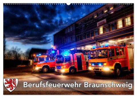 Berufsfeuerwehr Braunschweig (Wandkalender 2027 DIN A2 quer), CALVENDO Monatskalender