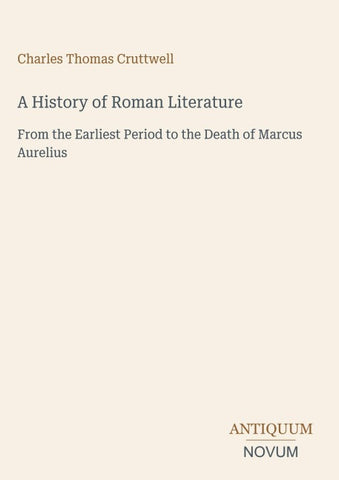A History of Roman Literature
