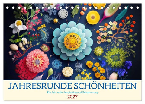 Jahresrunde Schönheiten (Tischkalender 2027 DIN A5 quer), CALVENDO Monatskalender