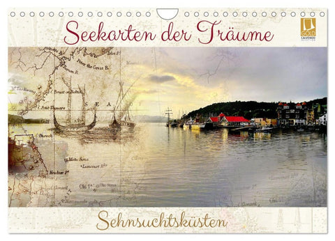 Seekarten der Träume (Wandkalender 2026 DIN A4 quer), CALVENDO Monatskalender
