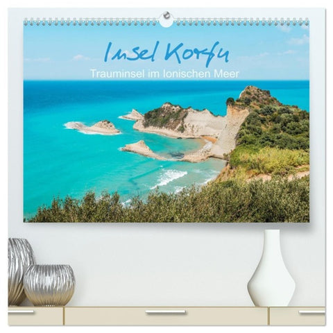 Insel Korfu - Trauminsel im Ionischen Meer (hochwertiger Premium Wandkalender 2027 DIN A2 quer), Kunstdruck in Hochglanz