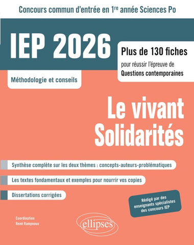 CONCOURS COMMUN IEP 2026
