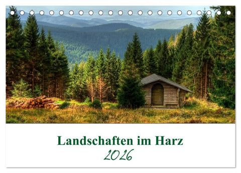 Landschaften im Harz (Tischkalender 2026 DIN A5 quer), CALVENDO Monatskalender
