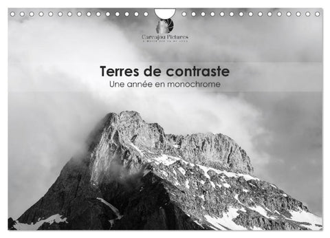 Terres de contraste – Une année en monochrome (Calendrier mural 2027 DIN A4 vertical), CALVENDO calendrier mensuel