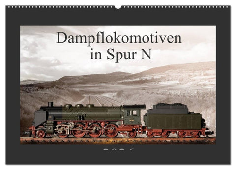 Dampflokomotiven in Spur N (Wandkalender 2026 DIN A2 quer), CALVENDO Monatskalender