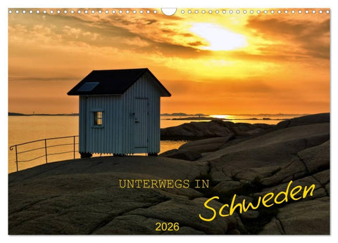 Unterwegs in Schweden (Wandkalender 2026 DIN A3 quer), CALVENDO Monatskalender