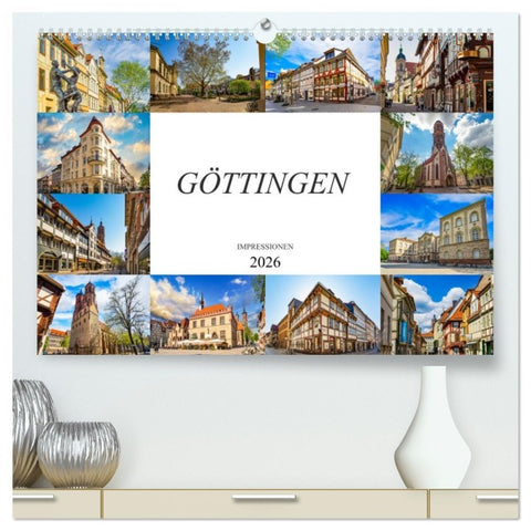 Göttingen Impressionen (hochwertiger Premium Wandkalender 2026 DIN A2 quer), Kunstdruck in Hochglanz