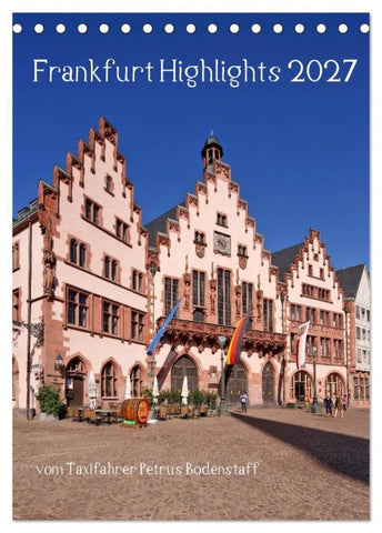 Frankfurt Highlights (Tischkalender 2027 DIN A5 hoch), CALVENDO Monatskalender